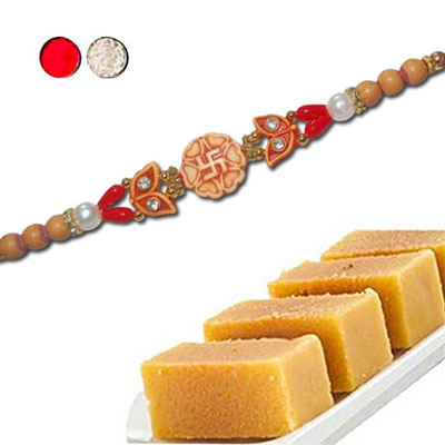 "Rakhi - FR- 8520 A(Single Rakhi), 500gms Milk Mysore Pak - Click here to View more details about this Product